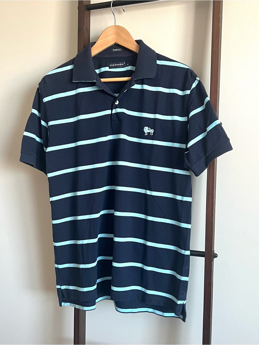 DESIREE Italian Slim Fit Navy Polo Shirt